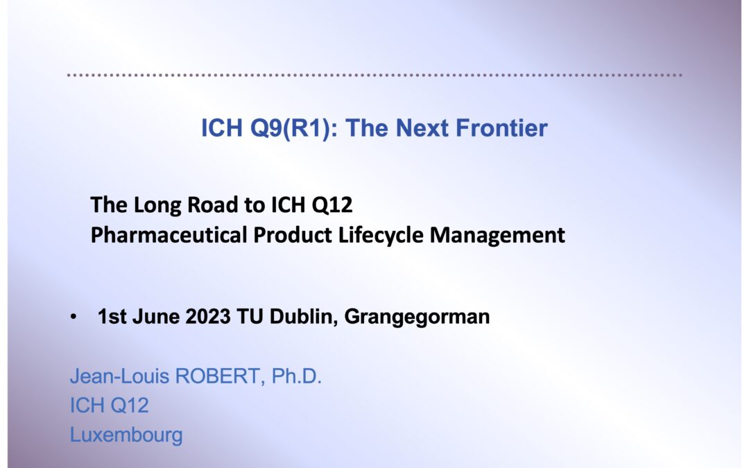 The Long Road to ICH Q12